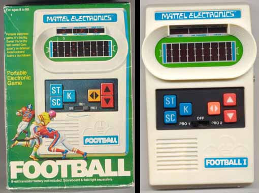 mattel handheld football game
